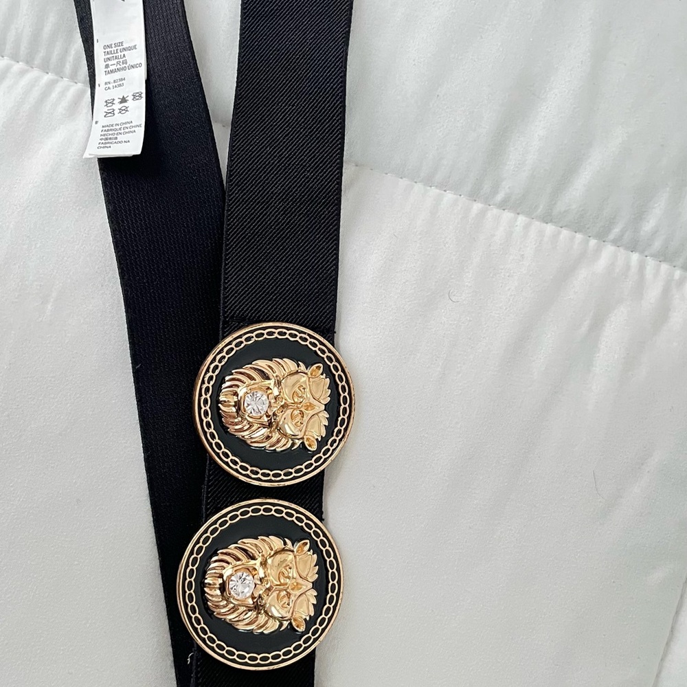 Aldo Black and Gold Belt for Sophisticated Style
